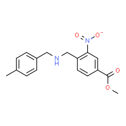 ChemSpider 2D Image | Methyl 4-{[(4-methylbenzyl)amino]methyl}-3-nitrobenzoate | C17H18N2O4