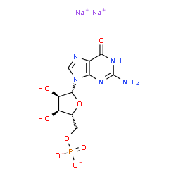 ChemSpider 2D Image | GMP disodium salt | C10H12N5Na2O8P
