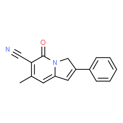 ChemSpider 2D Image | 7-Methyl-5-oxo-2-phenyl-3,5-dihydro-6-indolizinecarbonitrile | C16H12N2O