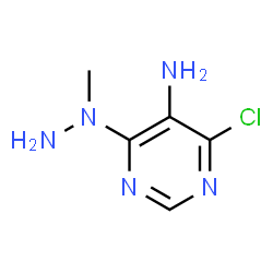 ChemSpider 2D Image | 4-Chloro-6-(1-methylhydrazino)-5-pyrimidinamine | C5H8ClN5