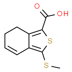 ChemSpider 2D Image | 3-(Methylsulfanyl)-6,7-dihydro-2-benzothiophene-1-carboxylic acid | C10H10O2S2