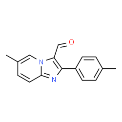 ChemSpider 2D Image | 6-Methyl-2-(4-methylphenyl)imidazo[1,2-a]pyridine-3-carbaldehyde | C16H14N2O