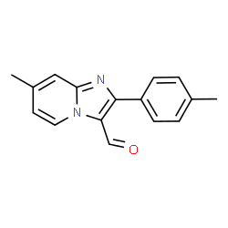 ChemSpider 2D Image | 7-Methyl-2-(4-methylphenyl)imidazo[1,2-a]pyridine-3-carbaldehyde | C16H14N2O
