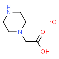 ChemSpider 2D Image | Piperazinoacetic acid monohydrate | C6H14N2O3