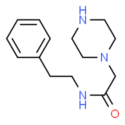 ChemSpider 2D Image | N-(2-Phenylethyl)-2-(1-piperazinyl)acetamide | C14H21N3O