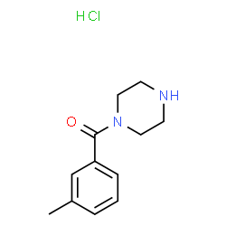 ChemSpider 2D Image | (3-Methylphenyl)(1-piperazinyl)methanone hydrochloride (1:1) | C12H17ClN2O