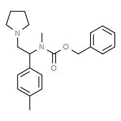 ChemSpider 2D Image | Benzyl methyl[1-(4-methylphenyl)-2-(1-pyrrolidinyl)ethyl]carbamate | C22H28N2O2