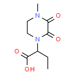 ChemSpider 2D Image | 2-(4-Methyl-2,3-dioxo-1-piperazinyl)butanoic acid | C9H14N2O4