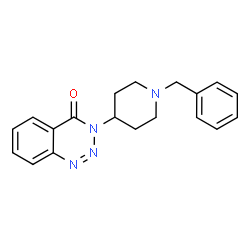 ChemSpider 2D Image | 3-(1-Benzyl-4-piperidinyl)-1,2,3-benzotriazin-4(3H)-one | C19H20N4O