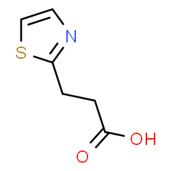 ChemSpider 2D Image | 3-(2-Thiazolyl)propionic acid | C6H7NO2S