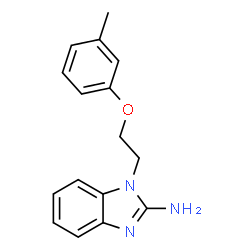 ChemSpider 2D Image | 1-[2-(3-Methylphenoxy)ethyl]-1H-benzimidazol-2-amine | C16H17N3O