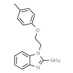 ChemSpider 2D Image | 1-[2-(4-Methylphenoxy)ethyl]-1H-benzimidazol-2-amine | C16H17N3O
