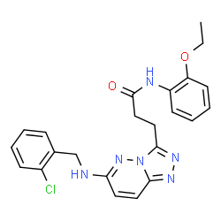 ChemSpider 2D Image | 3-{6-[(2-Chlorobenzyl)amino][1,2,4]triazolo[4,3-b]pyridazin-3-yl}-N-(2-ethoxyphenyl)propanamide | C23H23ClN6O2
