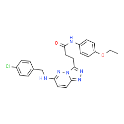 ChemSpider 2D Image | 3-{6-[(4-Chlorobenzyl)amino][1,2,4]triazolo[4,3-b]pyridazin-3-yl}-N-(4-ethoxyphenyl)propanamide | C23H23ClN6O2