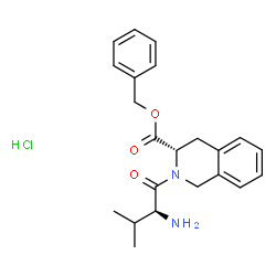 ChemSpider 2D Image | Benzyl (3S)-2-(L-valyl)-1,2,3,4-tetrahydro-3-isoquinolinecarboxylate hydrochloride (1:1) | C22H27ClN2O3
