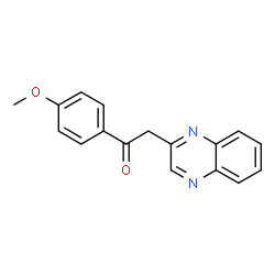 ChemSpider 2D Image | 1-(4-Methoxyphenyl)-2-quinoxalin-2-ylethanone | C17H14N2O2