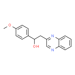 ChemSpider 2D Image | 1-(4-Methoxyphenyl)-2-(2-quinoxalinyl)ethanol | C17H16N2O2