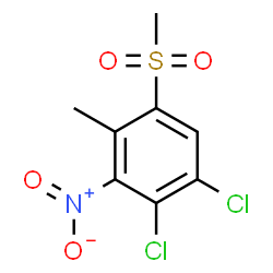 ChemSpider 2D Image | 4,5-Dichloro-2-methyl-3-nitrophenyl methyl sulfone | C8H7Cl2NO4S