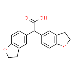 ChemSpider 2D Image | Di-2,3-dihydro-1-benzofuran-5-ylacetic acid | C18H16O4