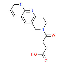 ChemSpider 2D Image | 4-(8,9-Dihydropyrido[2,3-b][1,6]naphthyridin-7(6H)-yl)-4-oxobutanoic acid | C15H15N3O3