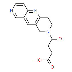 ChemSpider 2D Image | 4-(3,4-Dihydropyrido[4,3-b][1,6]naphthyridin-2(1H)-yl)-4-oxobutanoic acid | C15H15N3O3