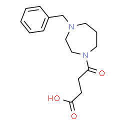 ChemSpider 2D Image | 4-(4-Benzyl-1,4-diazepan-1-yl)-4-oxobutanoic acid | C16H22N2O3
