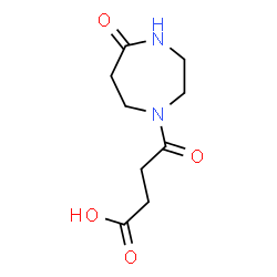 ChemSpider 2D Image | 4-OXO-4-(5-OXO-1,4-DIAZEPAN-1-YL)BUTANOICACID | C9H14N2O4