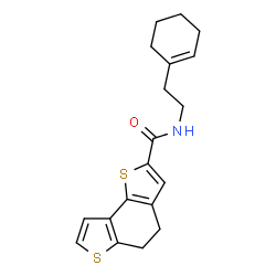 ChemSpider 2D Image | N-[2-(1-Cyclohexen-1-yl)ethyl]-4,5-dihydrothieno[2,3-e][1]benzothiophene-2-carboxamide | C19H21NOS2