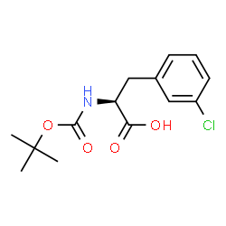 ChemSpider 2D Image | Boc-D-phe(3-Cl)-OH | C14H18ClNO4