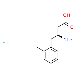 ChemSpider 2D Image | (S)-3-amino-4-(o-tolyl)butanoic acid hydrochloride | C11H16ClNO2