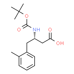 ChemSpider 2D Image | (S)-3-((tert-butoxycarbonyl)amino)-4-(o-tolyl)butanoic acid | C16H23NO4