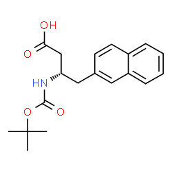 ChemSpider 2D Image | (S)-3-((tert-butoxycarbonyl)amino)-4-(naphthalen-2-yl)butanoic acid | C19H23NO4