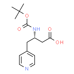 ChemSpider 2D Image | Boc-4-(4-pyridyl)-L-beta-homoalanine | C14H20N2O4
