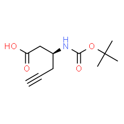 ChemSpider 2D Image | Boc-(S)-3-amino-5-hexynoic acid | C11H17NO4