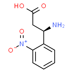 ChemSpider 2D Image | (R)-3-Amino-3-(2-nitrophenyl)propanoic acid | C9H10N2O4