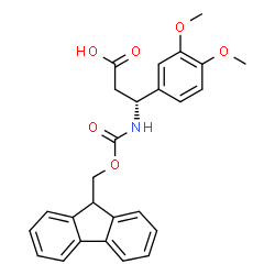 ChemSpider 2D Image | (3R)-3-(3,4-Dimethoxyphenyl)-3-{[(9H-fluoren-9-ylmethoxy)carbonyl]amino}propanoic acid | C26H25NO6