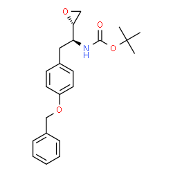ChemSpider 2D Image | 2-Methyl-2-propanyl {(1S)-2-[4-(benzyloxy)phenyl]-1-[(2S)-2-oxiranyl]ethyl}carbamate | C22H27NO4