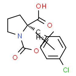 ChemSpider 2D Image | 2-(4-Chlorobenzyl)-1-{[(2-methyl-2-propanyl)oxy]carbonyl}-L-proline | C17H22ClNO4