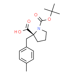ChemSpider 2D Image | Boc-(R)-alpha-(4-methylbenzyl)-proline | C18H25NO4