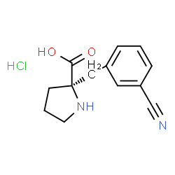 ChemSpider 2D Image | 2-(3-Cyanobenzyl)-L-proline hydrochloride (1:1) | C13H15ClN2O2