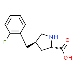 ChemSpider 2D Image | (4R)-4-(2-Fluorobenzyl)-L-proline | C12H14FNO2