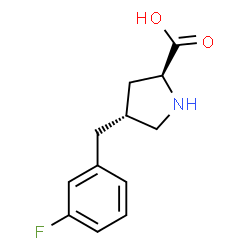 ChemSpider 2D Image | (4R)-4-(3-Fluorobenzyl)-L-proline | C12H14FNO2