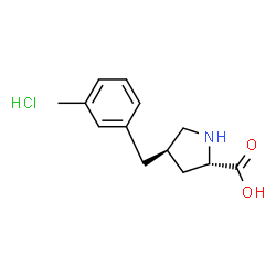 ChemSpider 2D Image | (4R)-4-(3-Methylbenzyl)-L-proline hydrochloride (1:1) | C13H18ClNO2