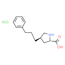 ChemSpider 2D Image | (4R)-4-(3-Phenylpropyl)-L-proline hydrochloride (1:1) | C14H20ClNO2