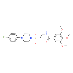 ChemSpider 2D Image | N-(2-{[4-(4-Fluorophenyl)-1-piperazinyl]sulfonyl}ethyl)-3,4,5-trimethoxybenzamide | C22H28FN3O6S