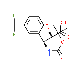 ChemSpider 2D Image | (2S,3S)-2-Hydroxy-3-({[(2-methyl-2-propanyl)oxy]carbonyl}amino)-3-[3-(trifluoromethyl)phenyl]propanoic acid | C15H18F3NO5