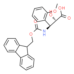 ChemSpider 2D Image | (2S,3S)-3-{[(9H-Fluoren-9-ylmethoxy)carbonyl]amino}-2-hydroxy-3-(2-methoxyphenyl)propanoic acid | C25H23NO6