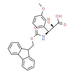 ChemSpider 2D Image | (2S,3S)-3-{[(9H-Fluoren-9-ylmethoxy)carbonyl]amino}-2-hydroxy-3-(3-methoxyphenyl)propanoic acid | C25H23NO6