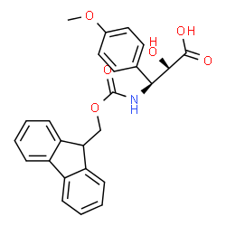 ChemSpider 2D Image | (2S,3S)-3-{[(9H-Fluoren-9-ylmethoxy)carbonyl]amino}-2-hydroxy-3-(4-methoxyphenyl)propanoic acid | C25H23NO6