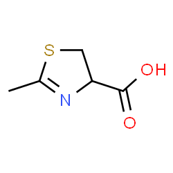 ChemSpider 2D Image | 4,5-Dihydro-2-methyl-4-thiazolecarboxylic Acid | C5H7NO2S